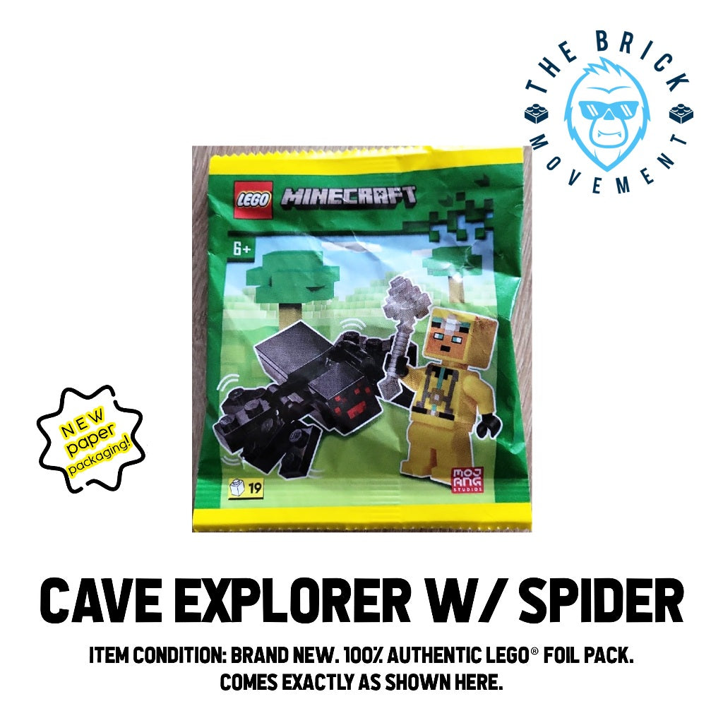 LEGO MINECRAFT Cave Explorer w/ Spider Foil Pack