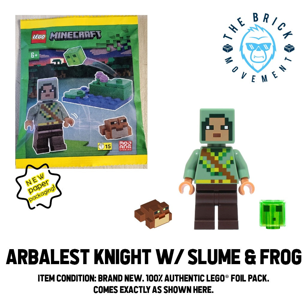 MINECRAFT Arbalest Knight w/ Frog and Slime Foil Pack
