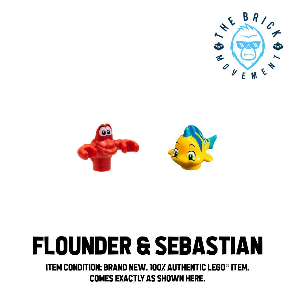 LEGO ACCESSORIES - ANIMAL - DISNEY Flounder & Sebastian (The Little Mermaid)