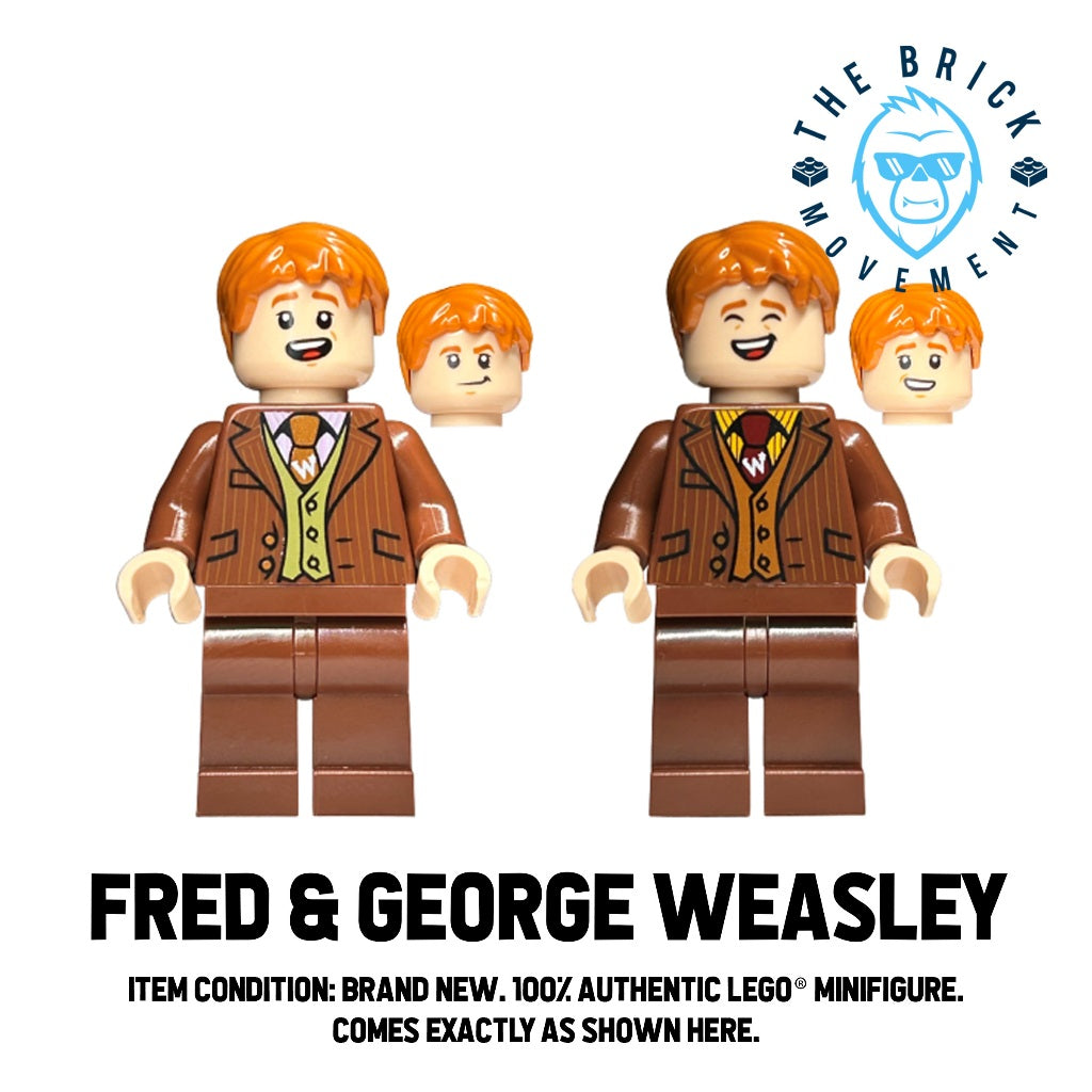 LEGO HARRY POTTER Fred & George Weasley Minifigure Lot