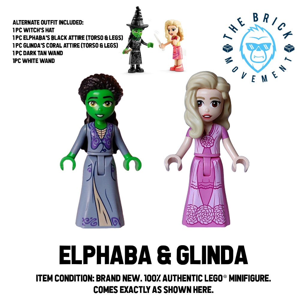 LEGO WICKED Elphaba & Glinda Minifigure Lot