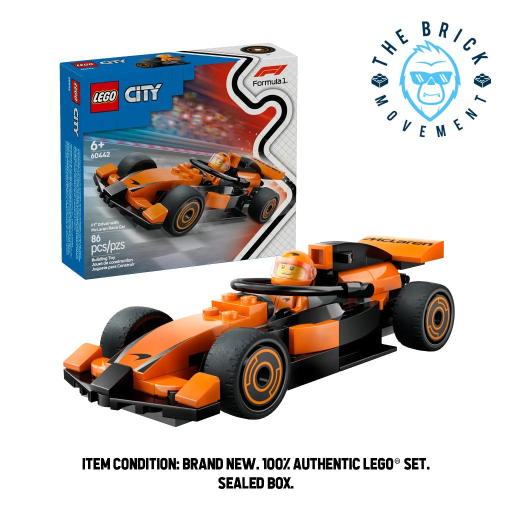 LEGO CITY 60442 F1 Driver with McLaren Race Car Set