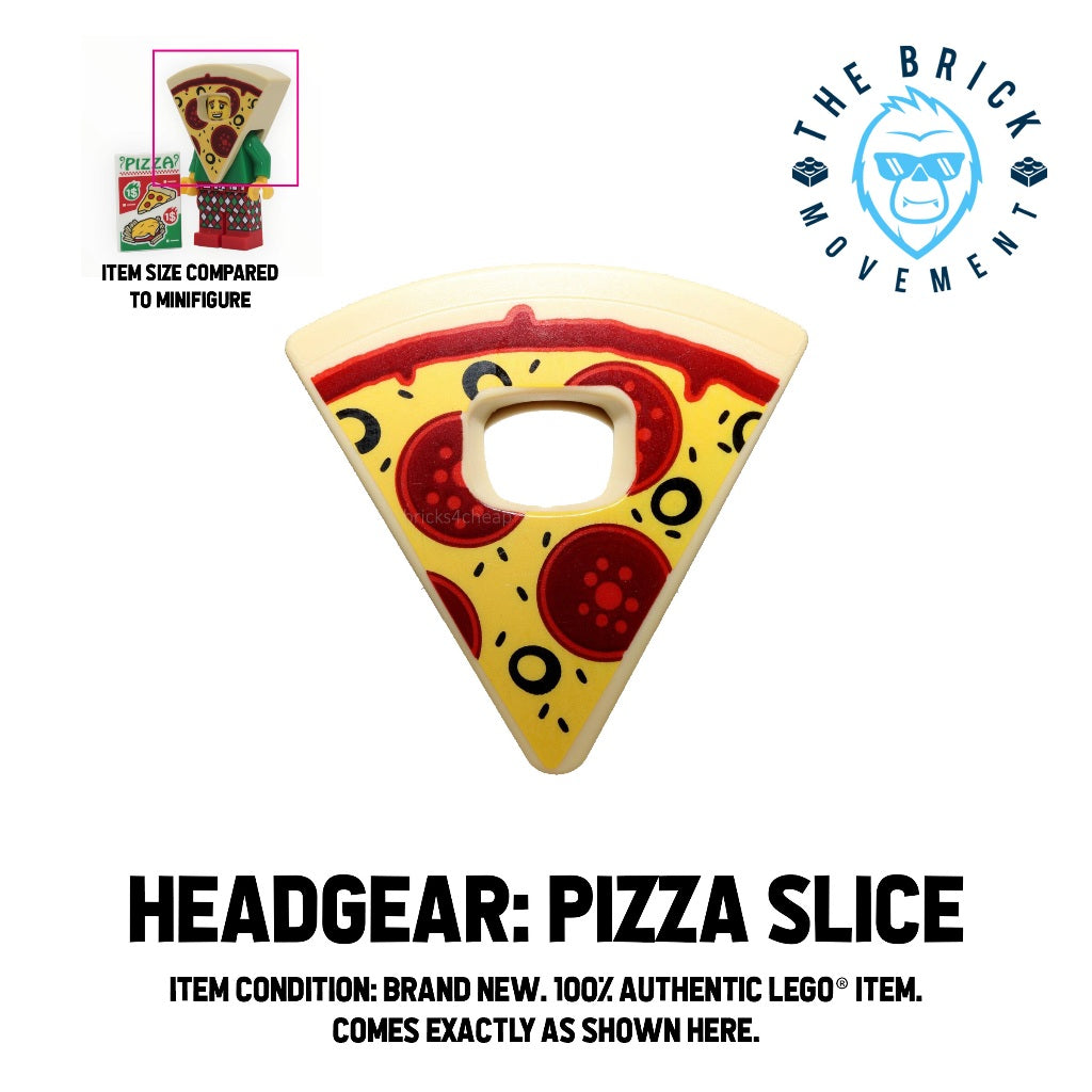 LEGO ACCESSORIES - MINIFIGURE HEADGEAR - Pizza Slice
