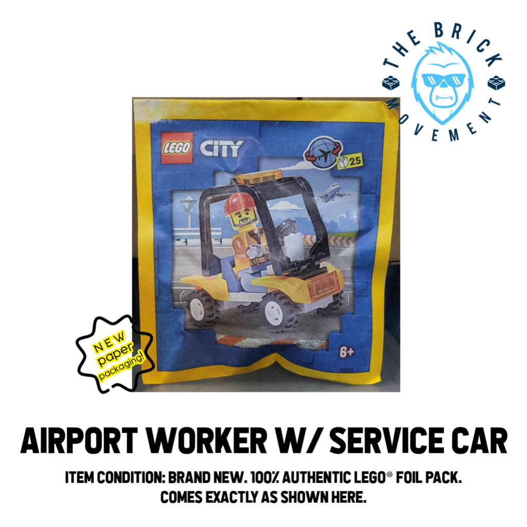 LEGO CITY Airport Worker w/ Service Car Foil Pack