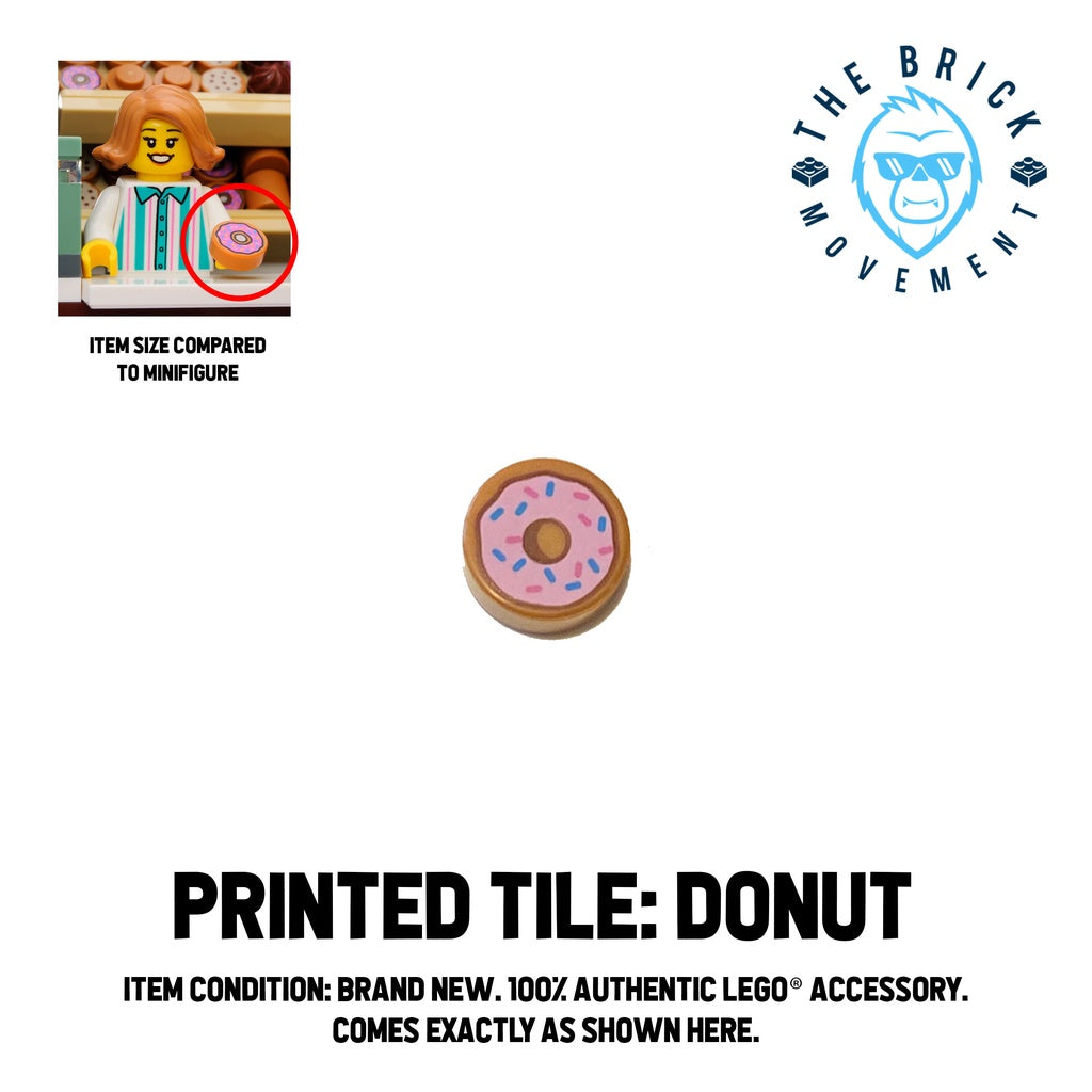 LEGO ACCESSORIES - FOOD - Printed Tile (Donut)