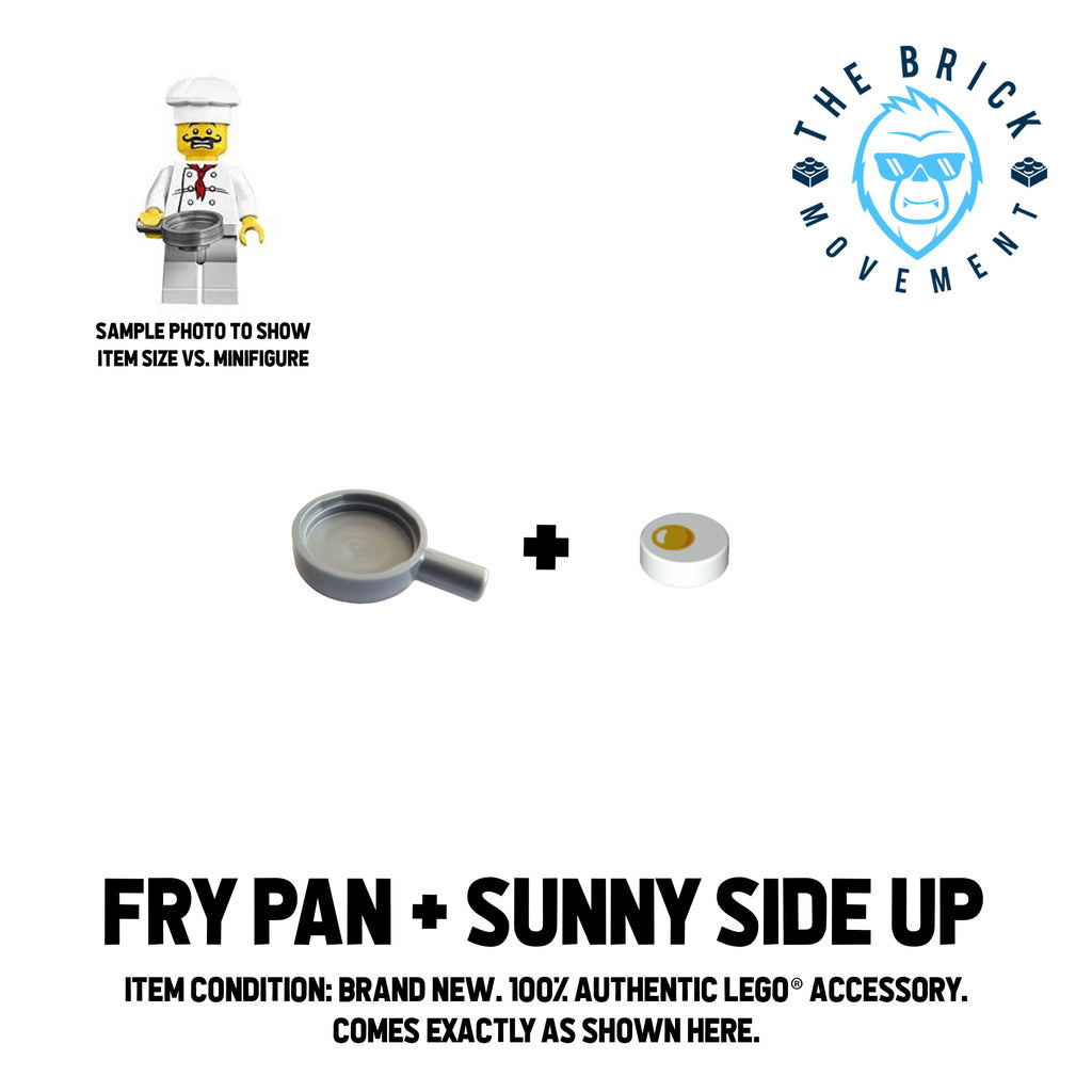 LEGO ACCESSORIES - FOOD - Frying Pan w/ Sunny Side Up Egg