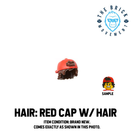 LEGO ACCESSORIES - MINIFIGURE HAIR - Red Cap