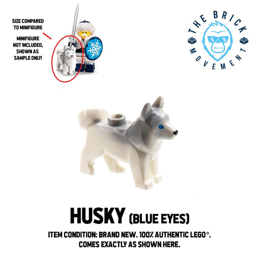 LEGO ACCESSORIES - ANIMAL - Dog (Husky, Blue Eyes)