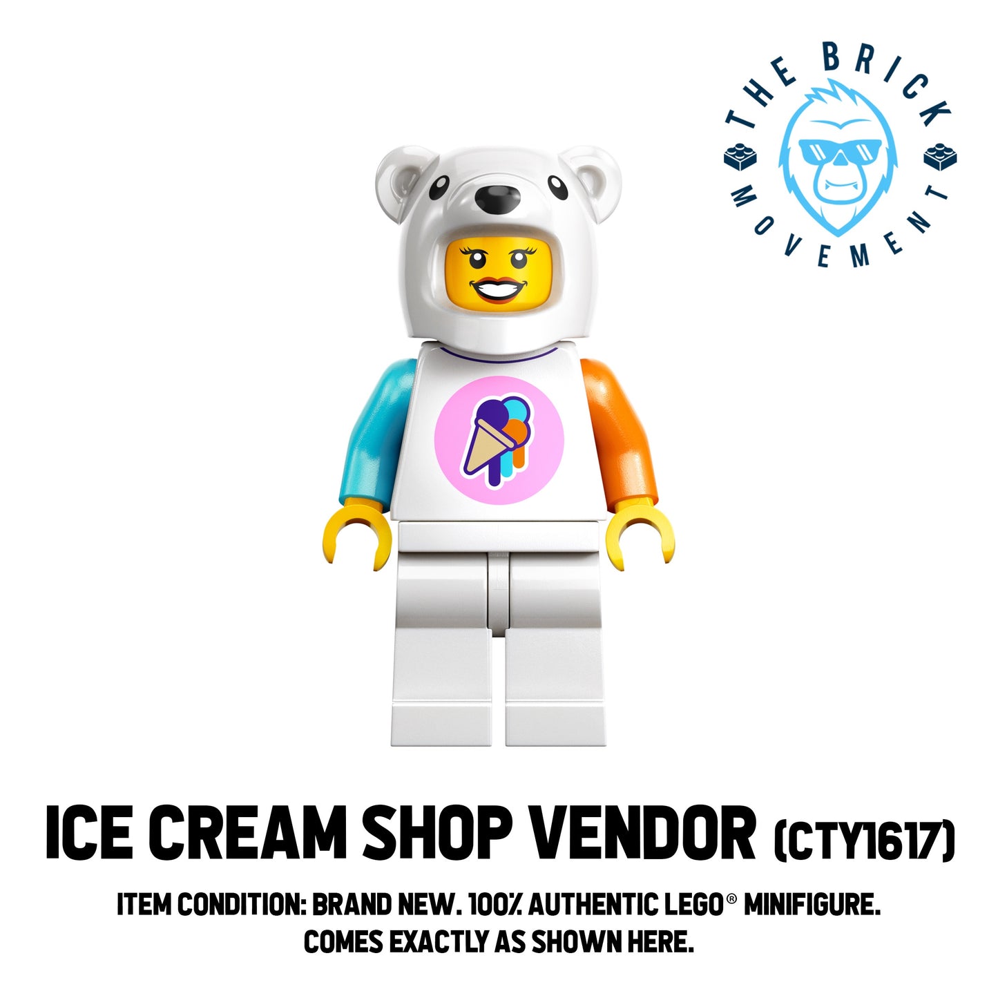 LEGO CITY Ice Cream Shop Vendor Minifigure