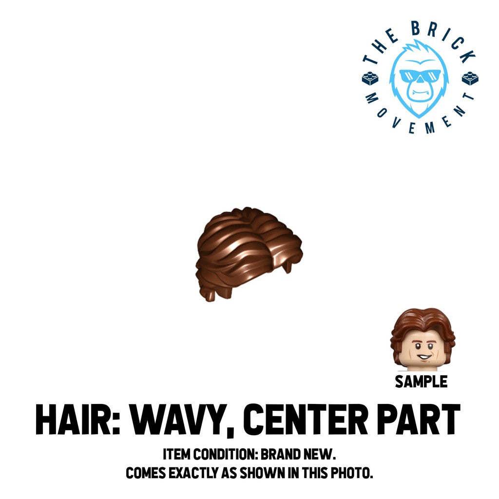 LEGO ACCESSORIES - MINIFIGURE HAIR - Wavy / Center Part