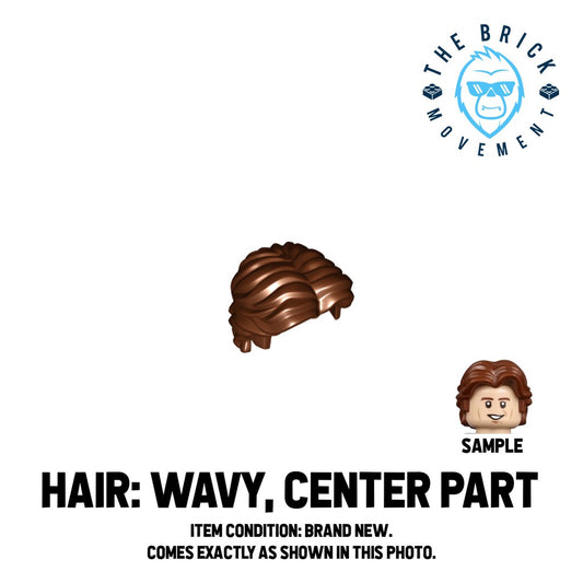 LEGO ACCESSORIES - MINIFIGURE HAIR - Wavy / Center Part