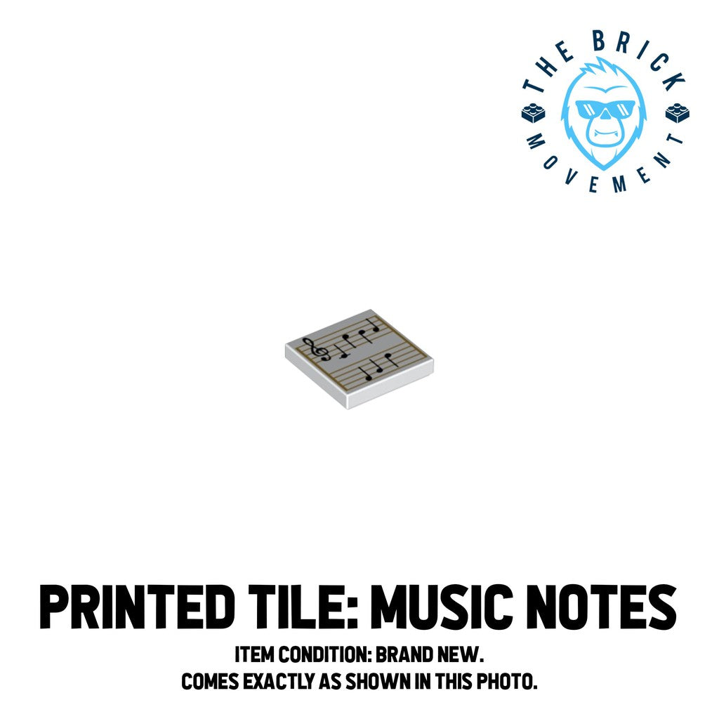 LEGO ACCESSORIES - MUSICAL INSTRUMENT - Printed Tile (Music Notes)