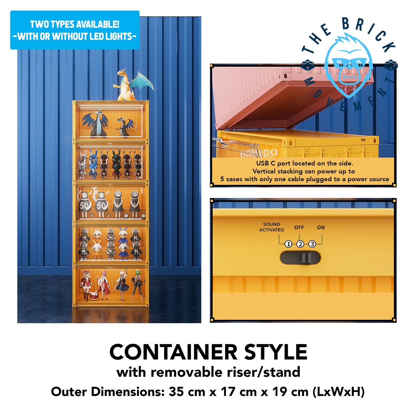 2-Layer Container Style Display Case