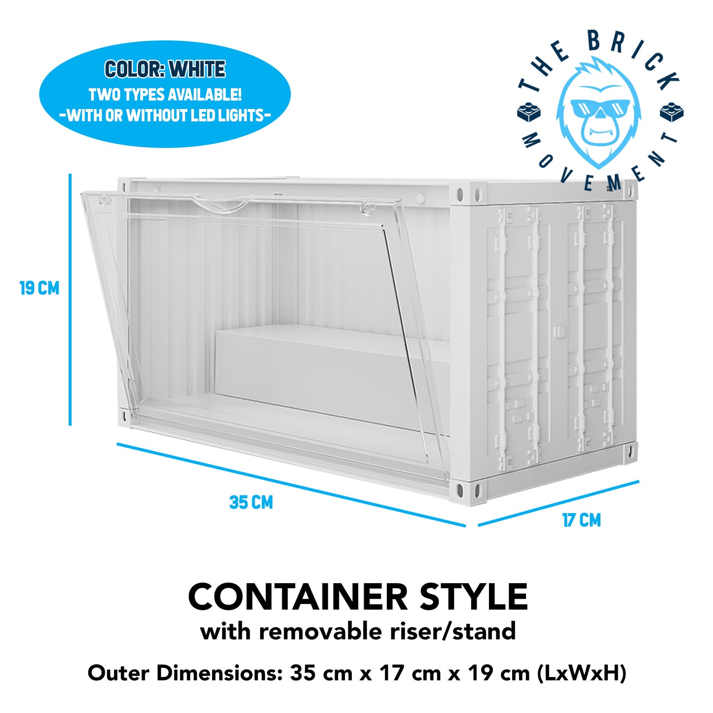 2-Layer Container Style Display Case