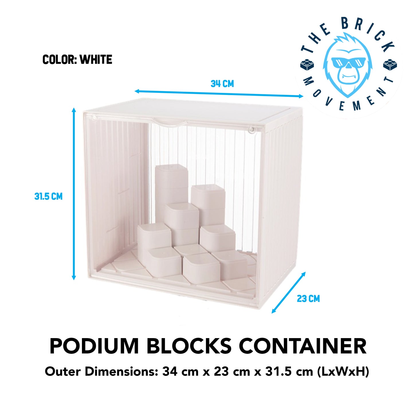 Podium Blocks Container Style Display Case