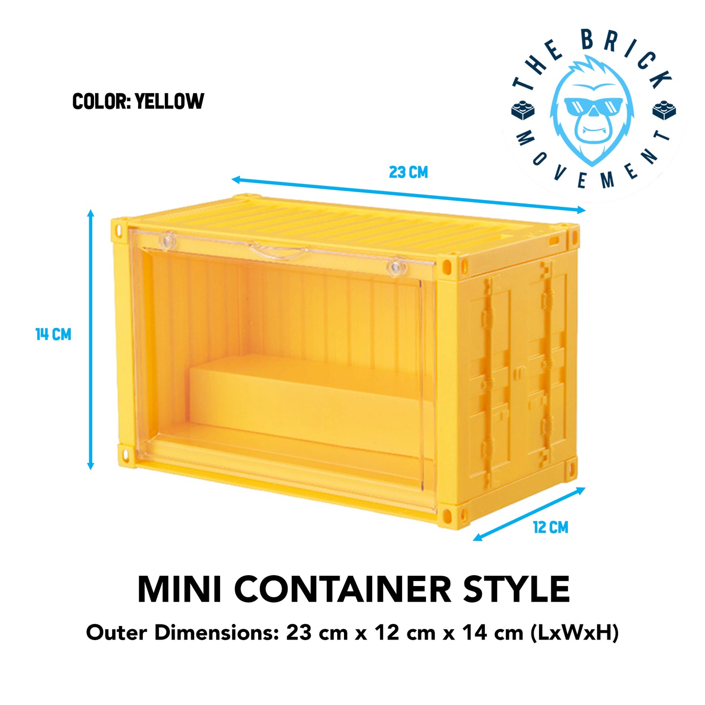 2-Layer Mini Container Style Display Case