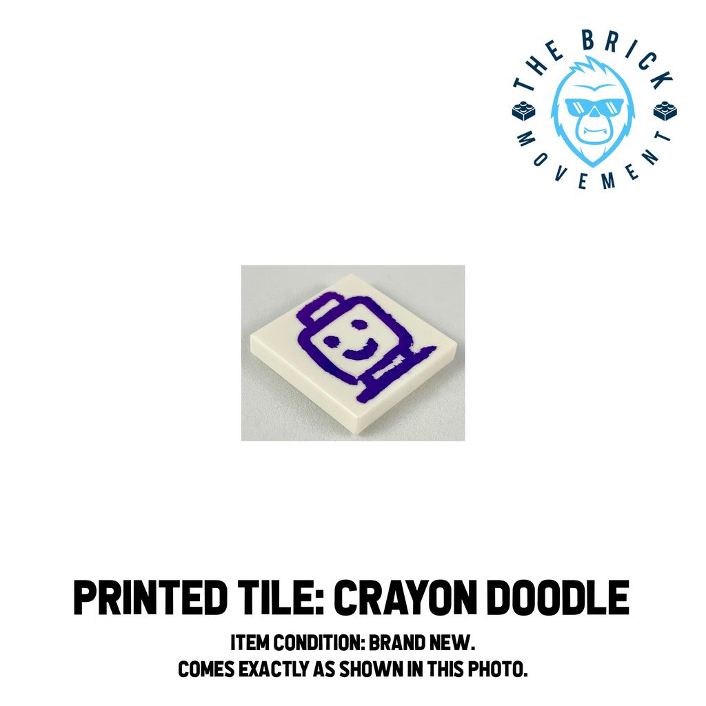 LEGO ACCESSORIES - Printed Tile (Crayon Doodle)