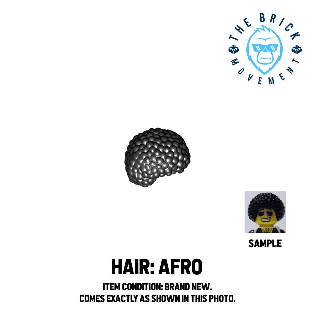 LEGO ACCESSORIES - MINIFIGURE HAIR - Afro – The Brick Movement