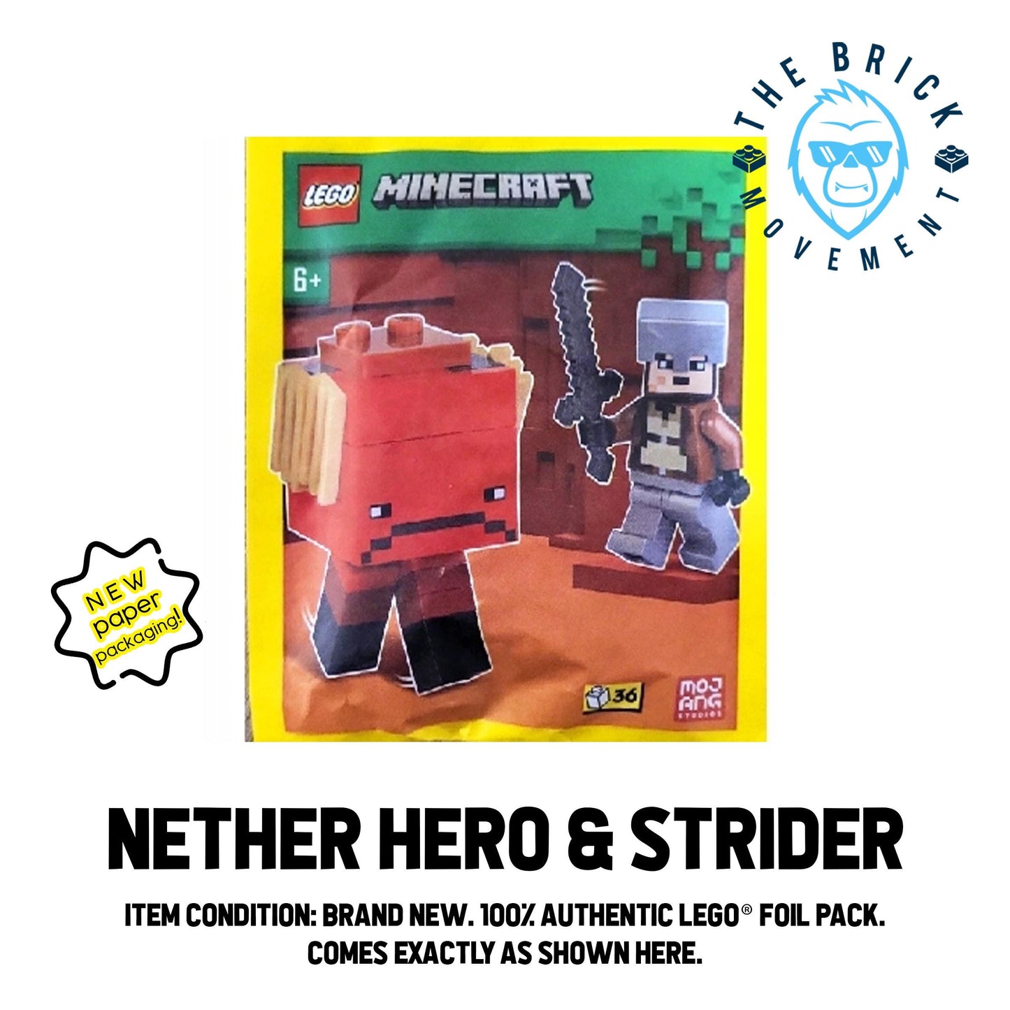 LEGO MINECRAFT Nether Hero & Strider Foil Pack