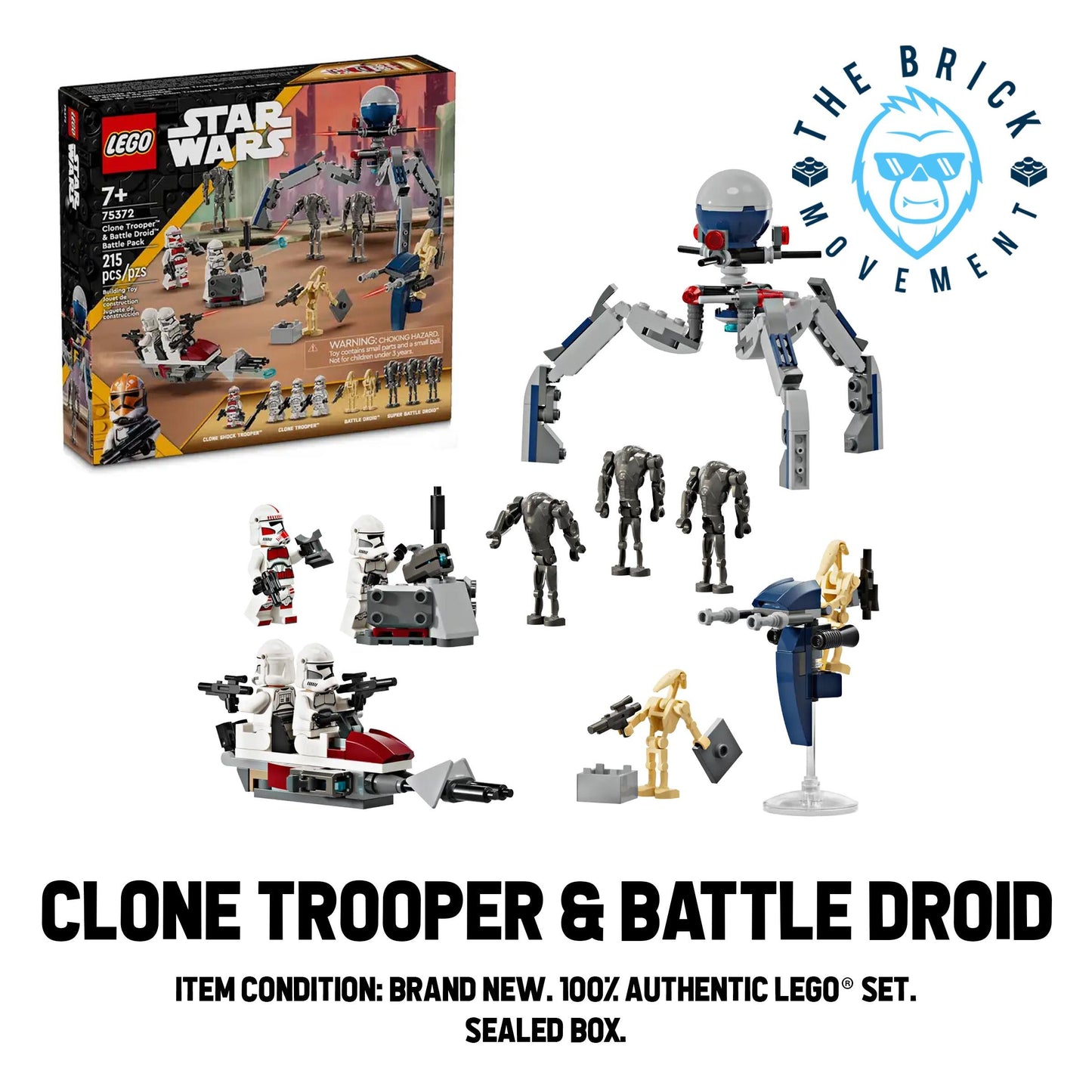 LEGO STAR WARS 75372 Clone Trooper & Battle Droid Battle Pack Set