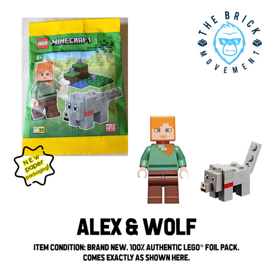 LEGO MINECRAFT Alex & Wolf Foil Pack