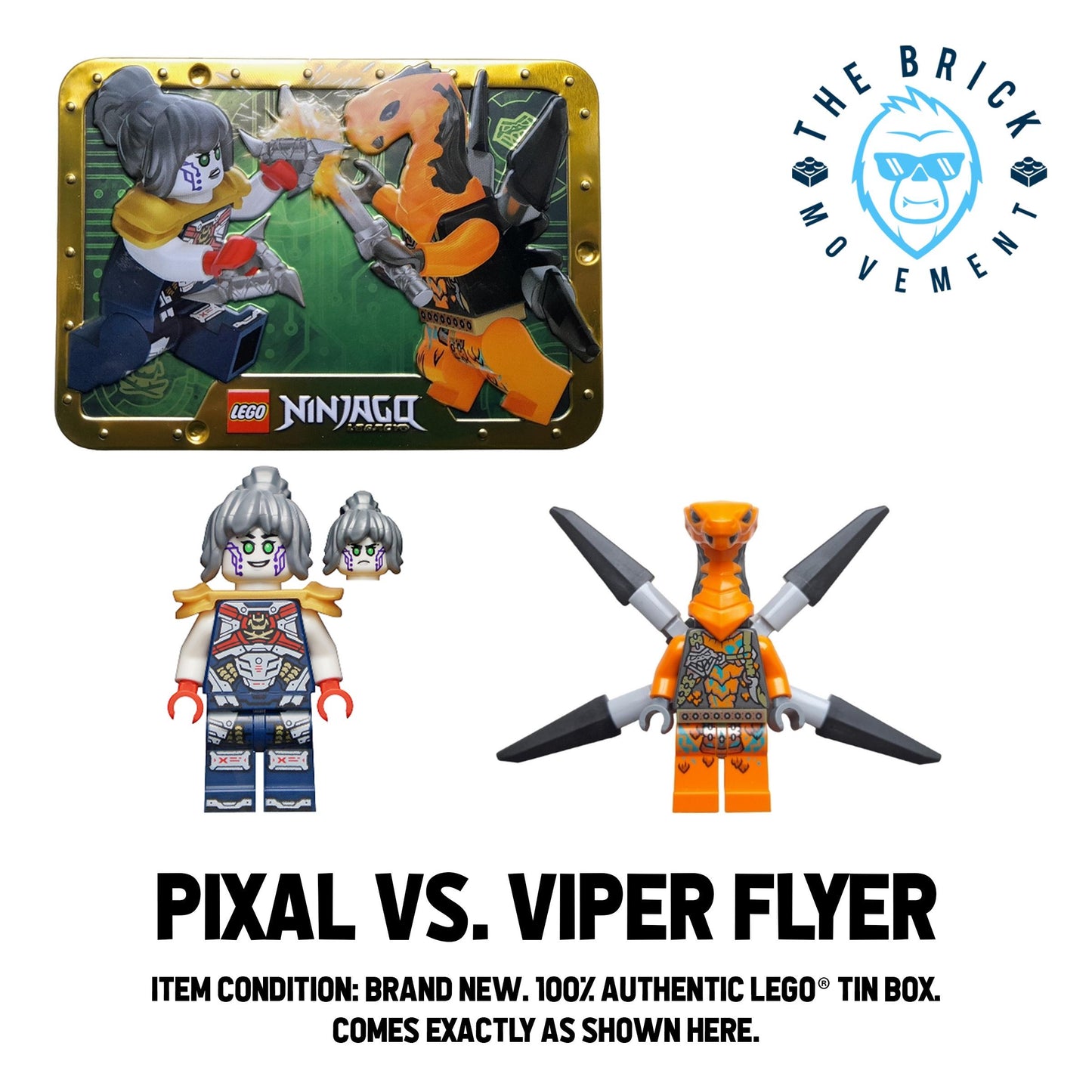 LEGO NINJAGO Pixal vs. Viper Flyer Metal Box