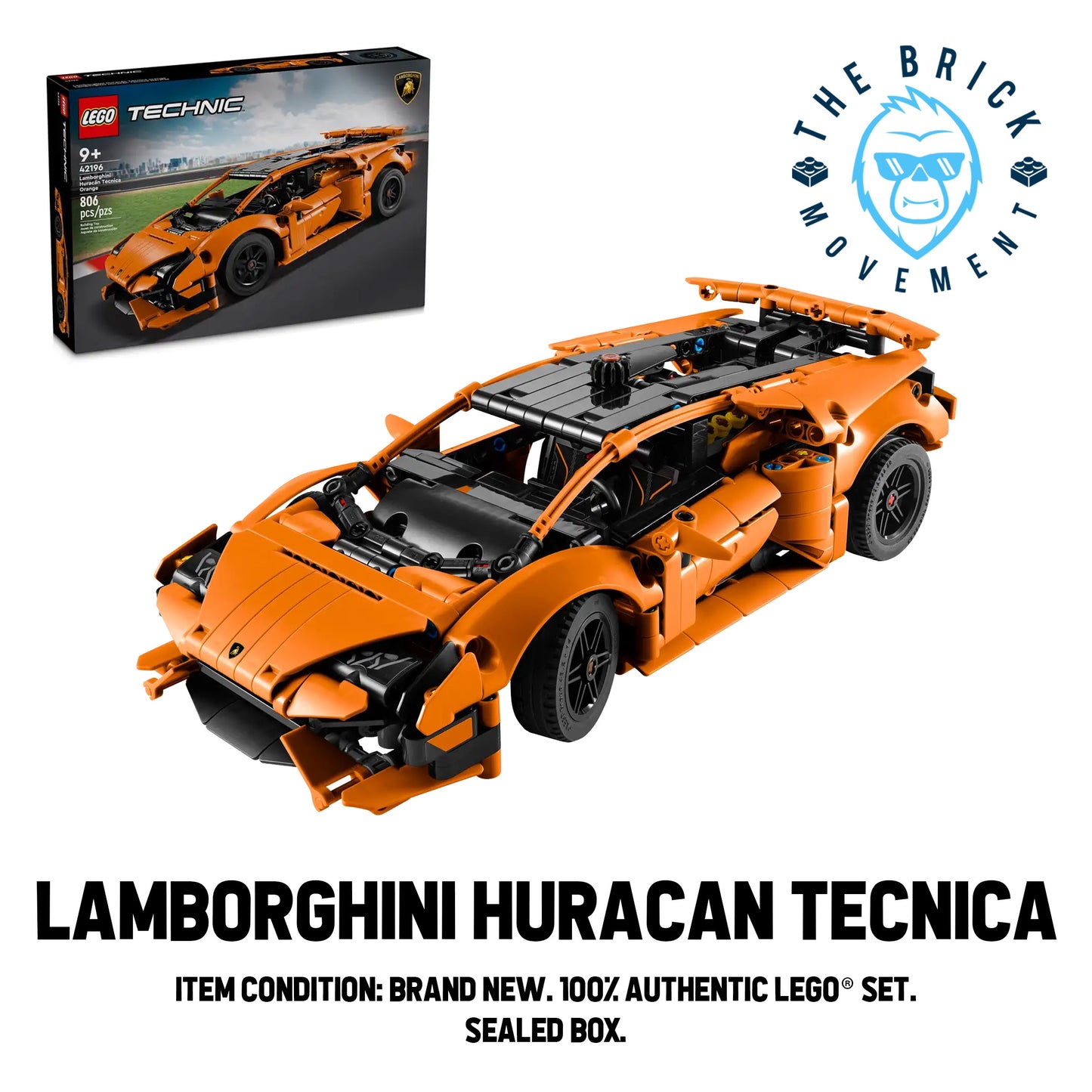 LEGO SPEED CHAMPIONS 42196 Lamborghini Huracan Tecnica Orange Set