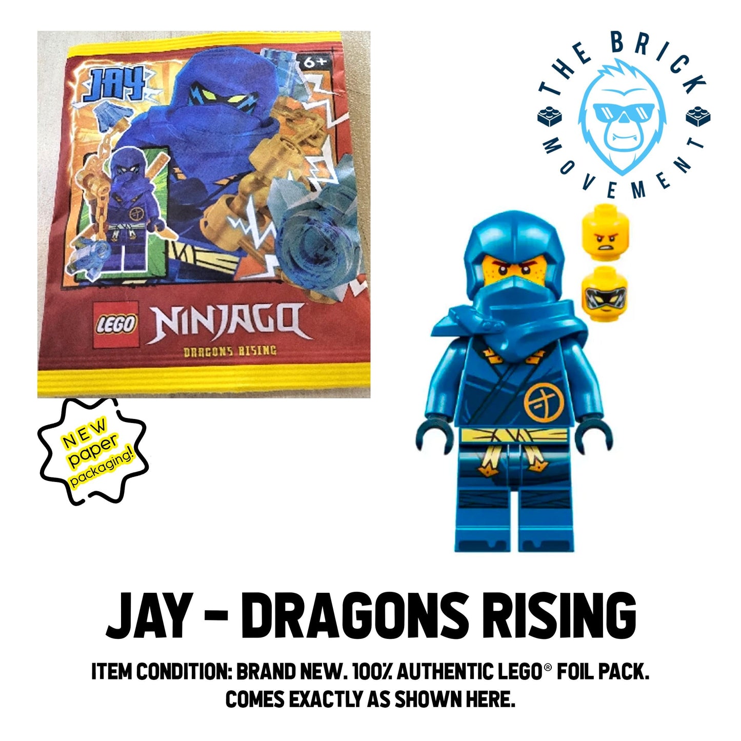 LEGO NINJAGO Jay (Dragons Rising) Foil Pack