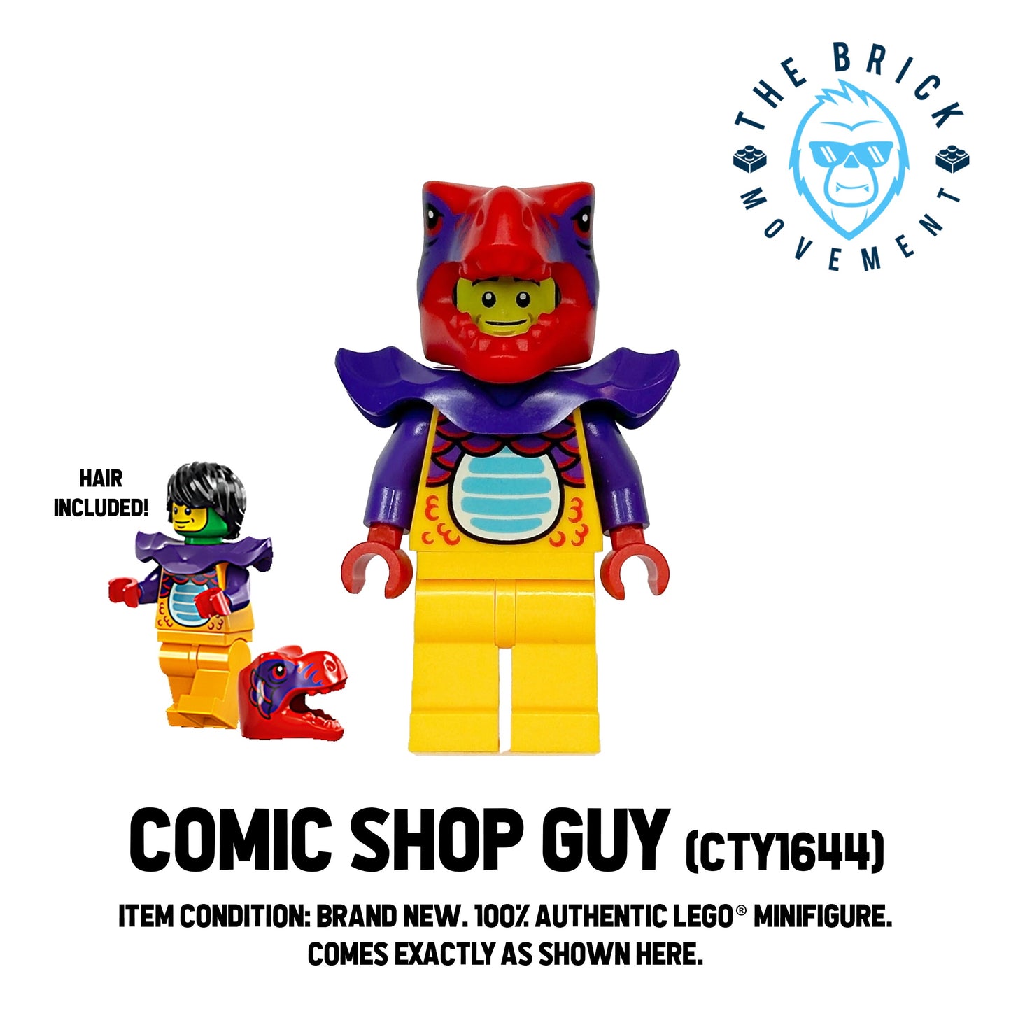 LEGO CITY Comic Shop Guy Minifigure