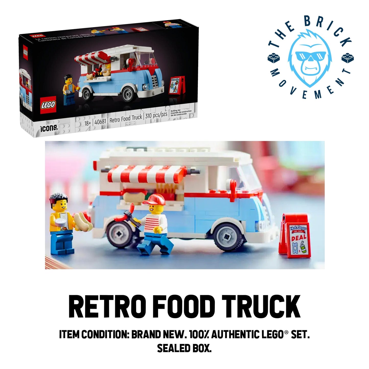 LEGO ICONS 40681 Retro Food Truck Set