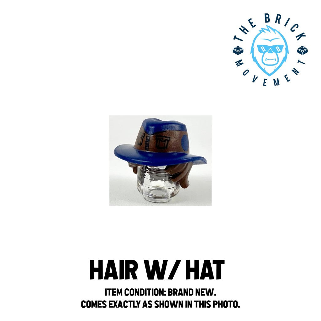 LEGO ACCESSORIES - MINIFIGURE HAIR - Dark Blue Western Hat