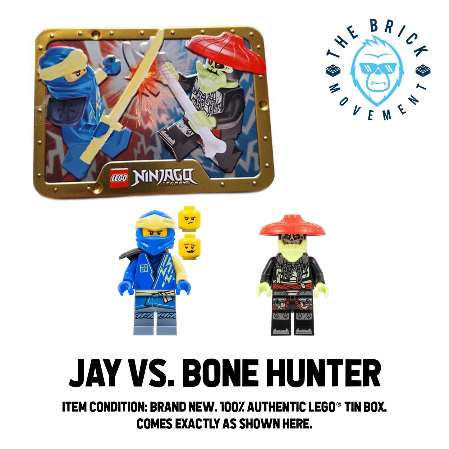 LEGO NINJAGO Jay vs. Bone Hunter Metal Box