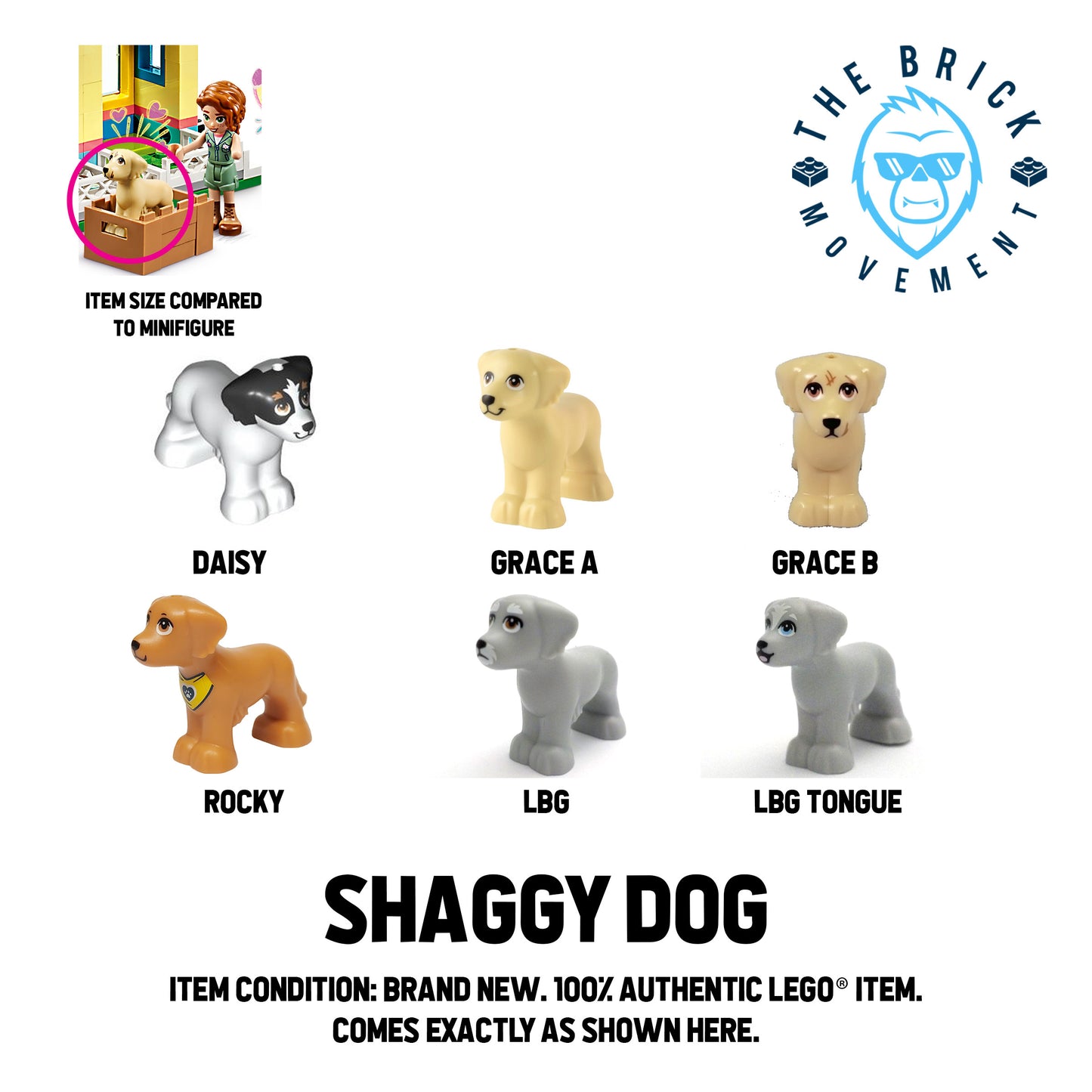 LEGO ACCESSORIES - ANIMAL - Dog (Shaggy)