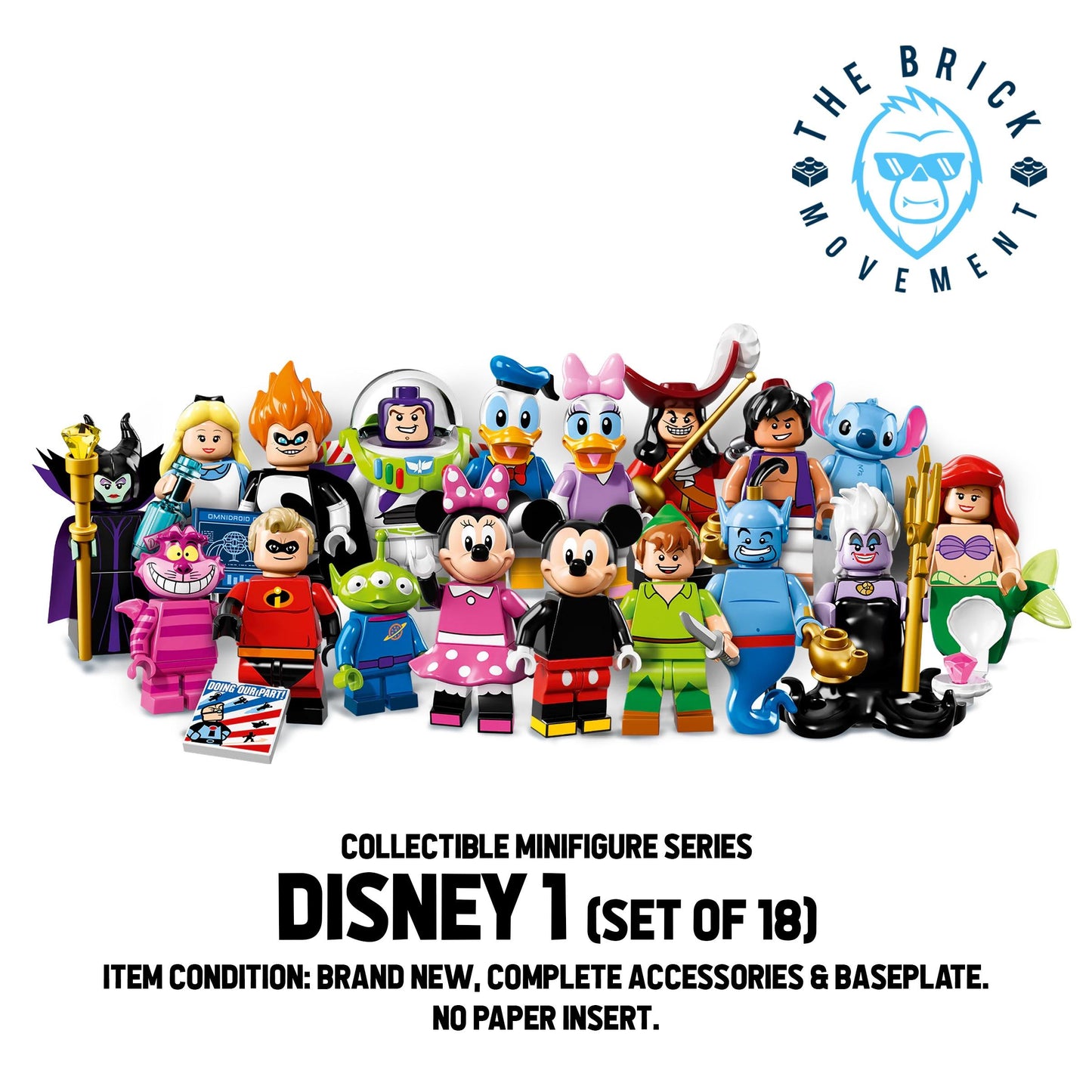 LEGO COLLECTIBLE MINIFIGURE SERIES DISNEY: Set of 18 Minifigures