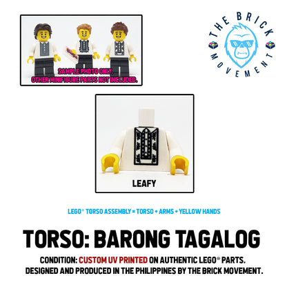 LEGO ACCESSORIES - MINIFIGURE TORSO - Barong Tagalog (UV Printed)