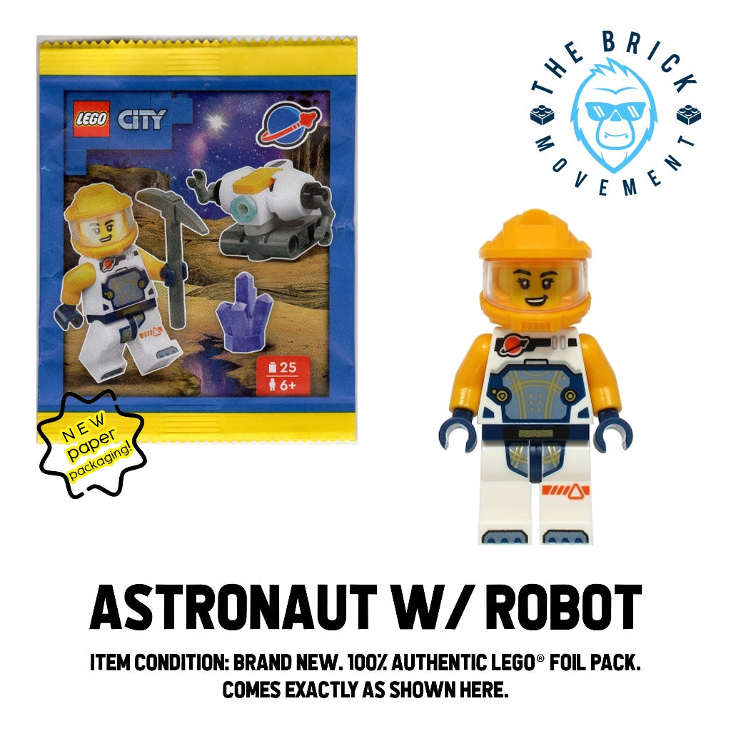 LEGO CITY Astronaut w/ Robot Foil Pack