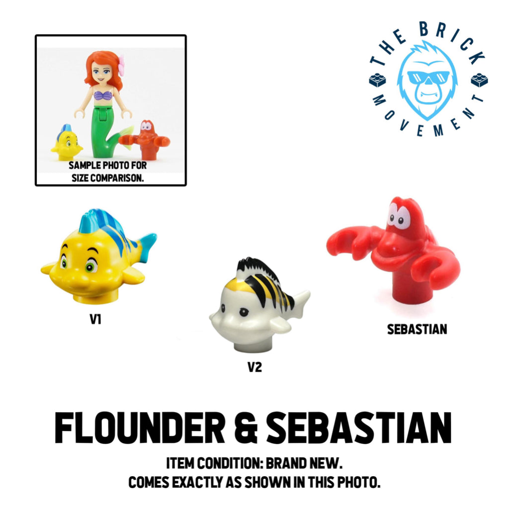 LEGO ACCESSORIES - ANIMAL - DISNEY Flounder & Sebastian (The Little Mermaid)