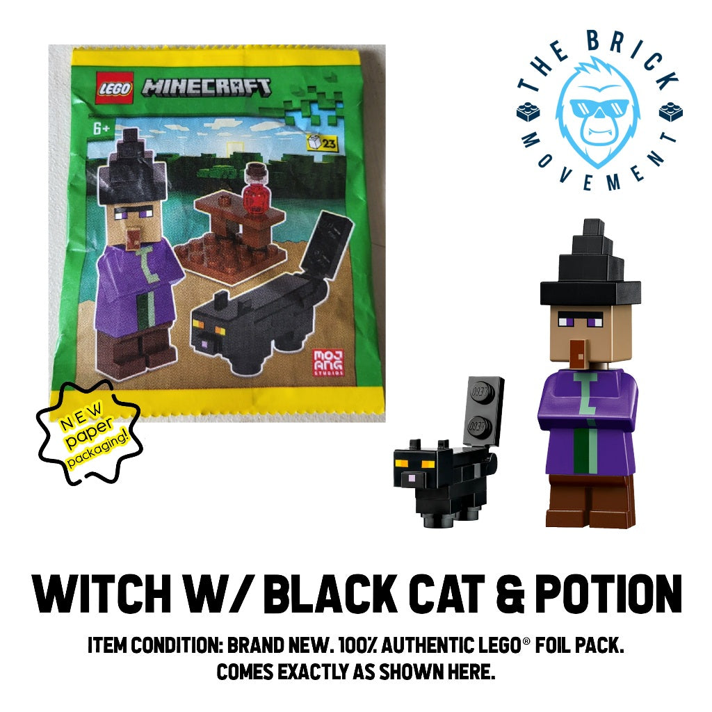 LEGO MINECRAFT Witch w/ Black Cat & Potion Foil Pack