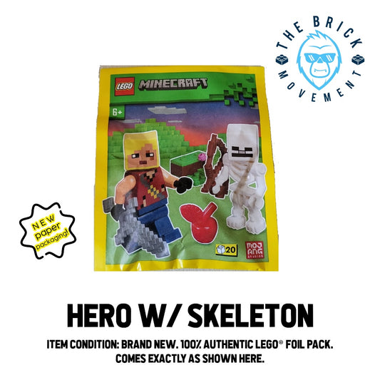 LEGO MINECRAFT Hero with Skeleton Foil Pack