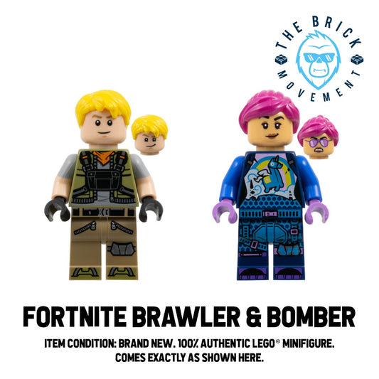 LEGO FORTNITE Battalion Brawler & Brite Bomber Minifigure
