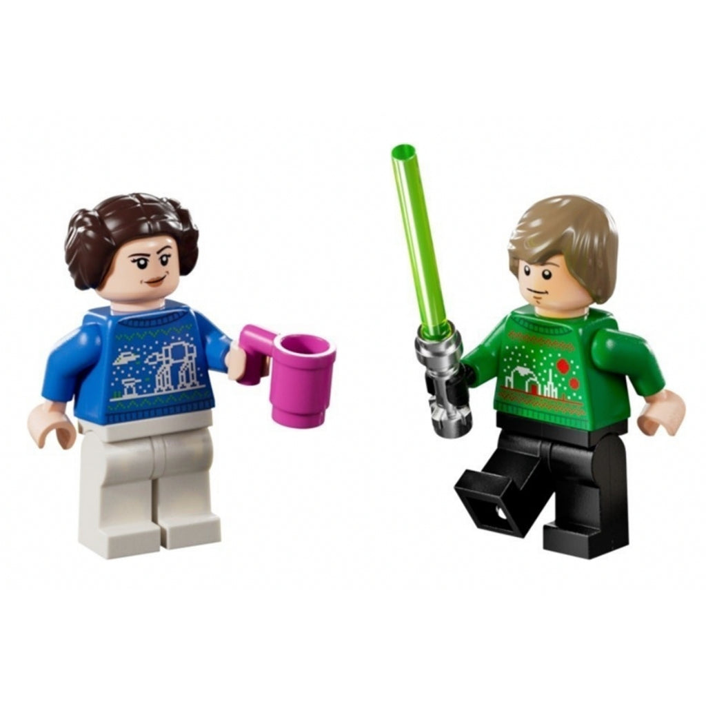 LEGO STAR WARS Luke Skywalker & Princess Leia (Holiday Sweater) Minifigure