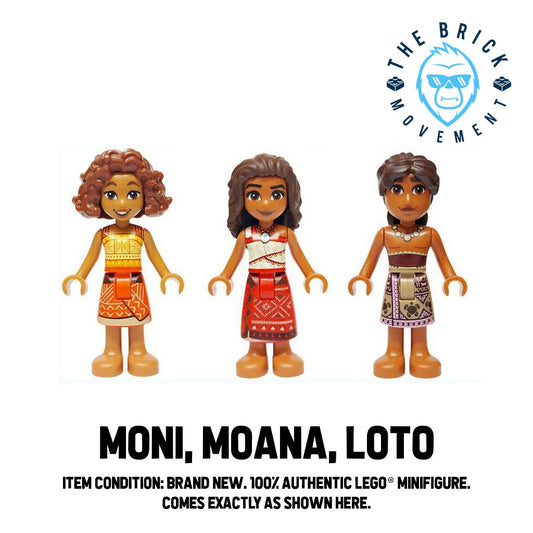 LEGO DISNEY Moana, Moni, Loto Minifigure Lot