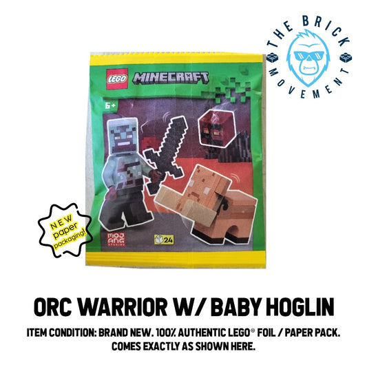 LEGO MINECRAFT Orc Warrior w/ Baby Hoglin & Magma Cube Foil / Paper Pack