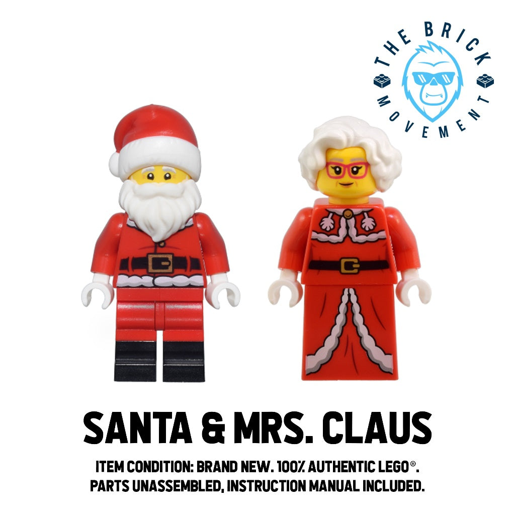 LEGO CITY Santa Claus & Mrs. Claus Minifigure Lot