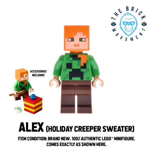LEGO MINECRAFT Alex (Holiday Sweater) Minifigure