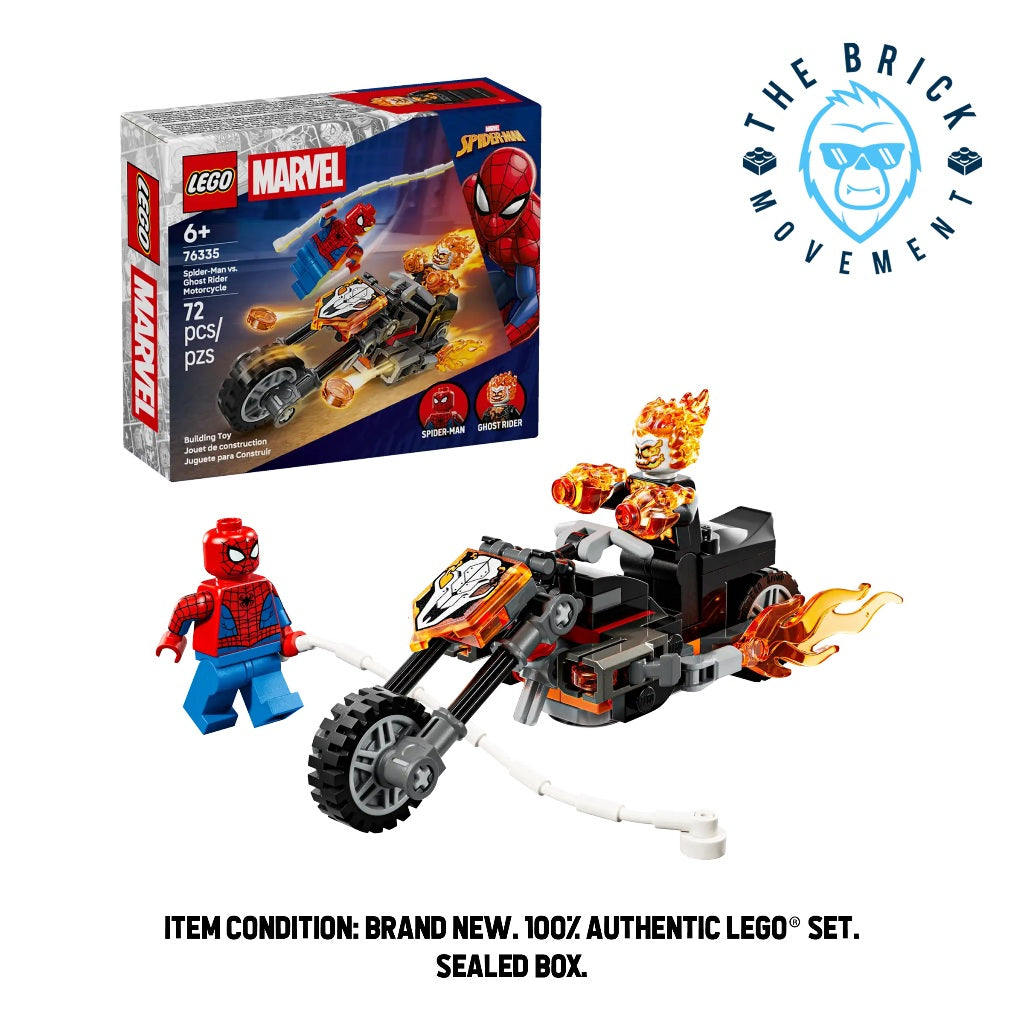 LEGO MARVEL 76335 Spider-Man vs. Ghost Rider Motorcycle Set