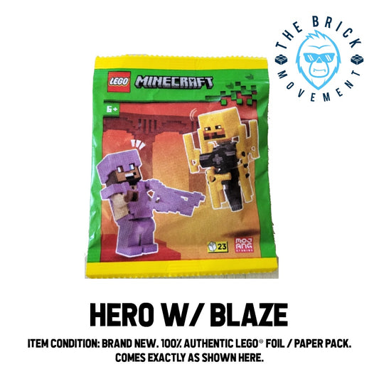 LEGO MINECRAFT Hero w/ Blaze Foil / Paper Pack