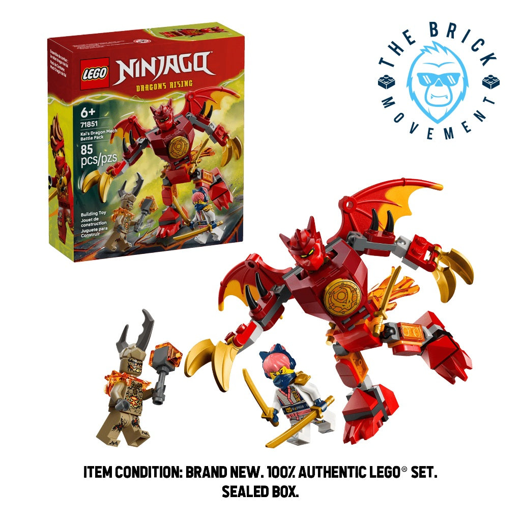 LEGO NINJAGO 71851 Kai's Dragon Mech Battle Pack Set