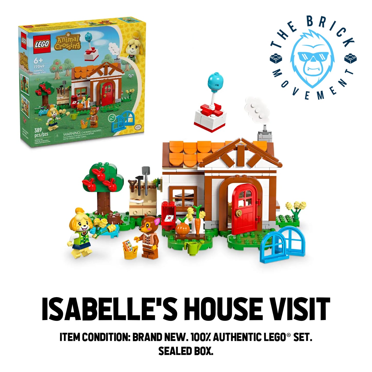 LEGO ANIMAL CROSSING 77049 Isabelle's House Visit Set