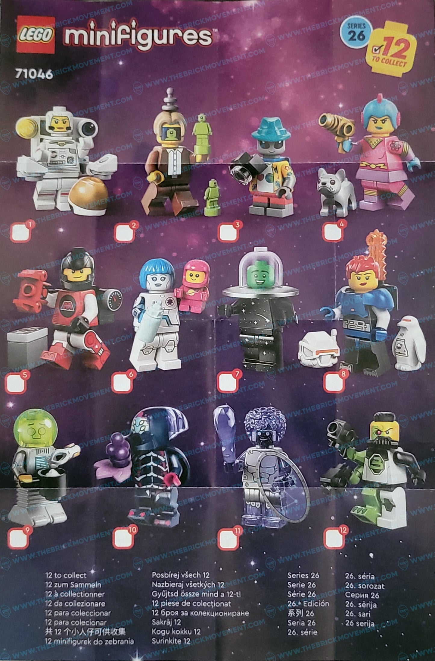 LEGO Collectible Minifigure Series 26: Set of 12 Minifigures